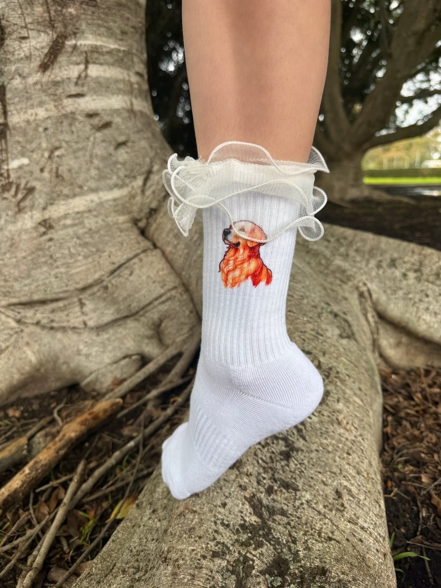 The HAPPY PAPPY Socks w/Wavy frill