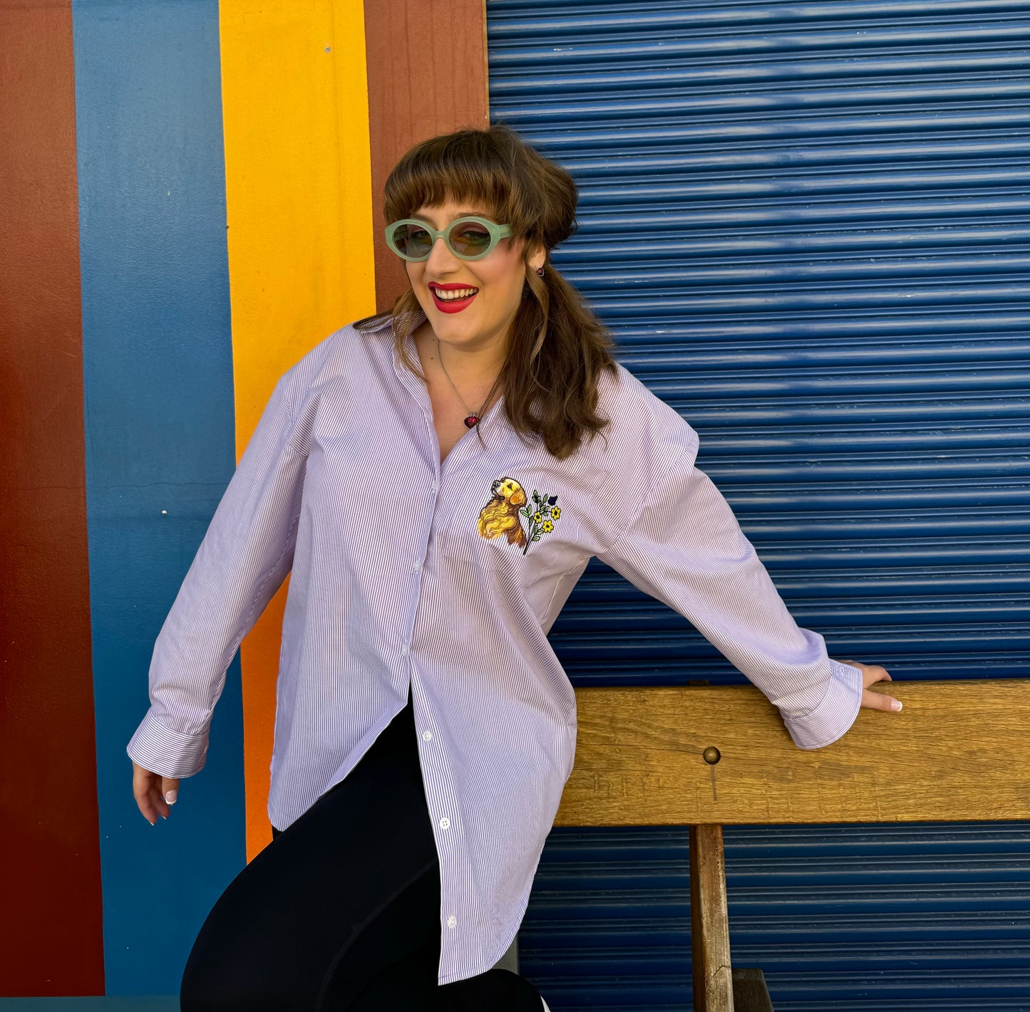 Happy Pappy Oversized Button Up Shirt